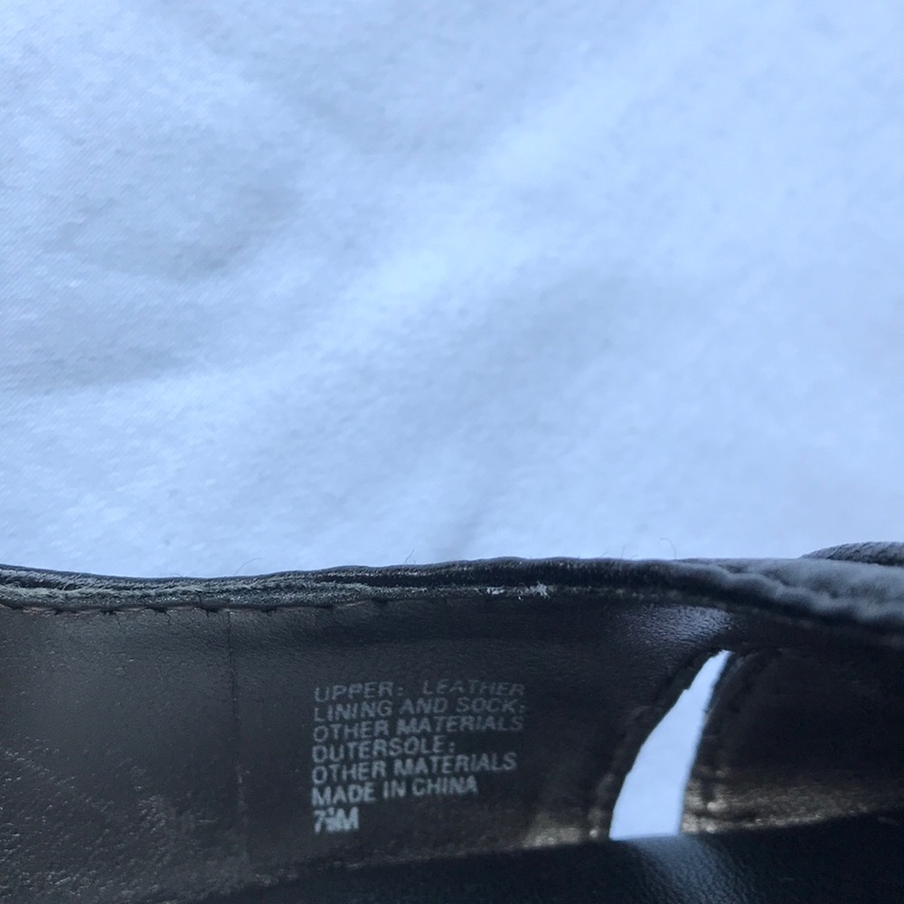 Black Banana Republic leather espadrille wedge 7.5 - Picture 2 of 3